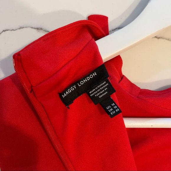Maggy London Red Midi Dress - Picture 6 of 13